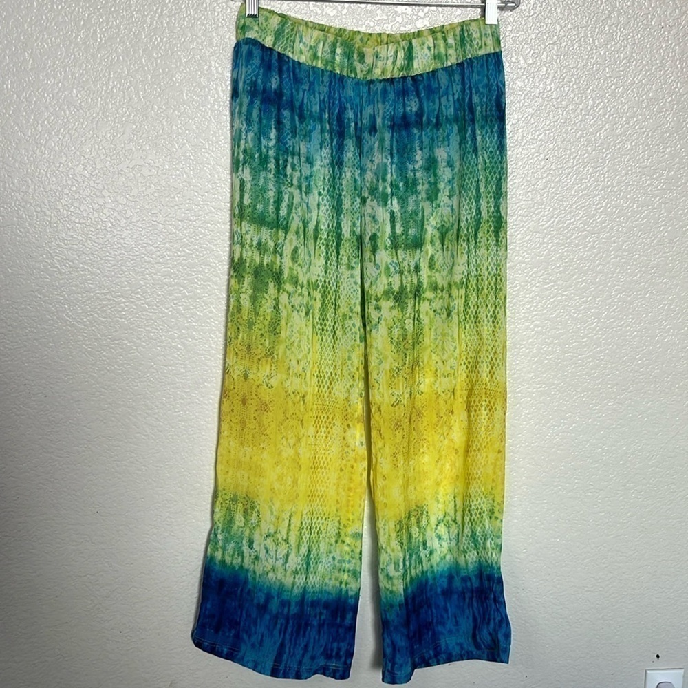 Halogen Sheer Animal Print Wide Leg Pants